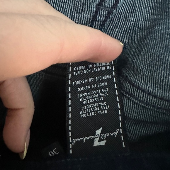7 For All Mankind Blue Straight Leg Jeans - Picture 4 of 4